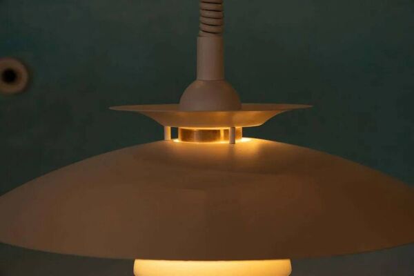 Vintage Scandinave Schalenlamp, pendentif minimaliste milieu du siècle