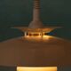 Vintage Scandinavian bowl lamp, minimalist mid-century pendant.