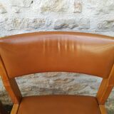 Maison Regain chairs in elm and leather
