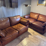 2-seater leather sofa by Roche Bobois