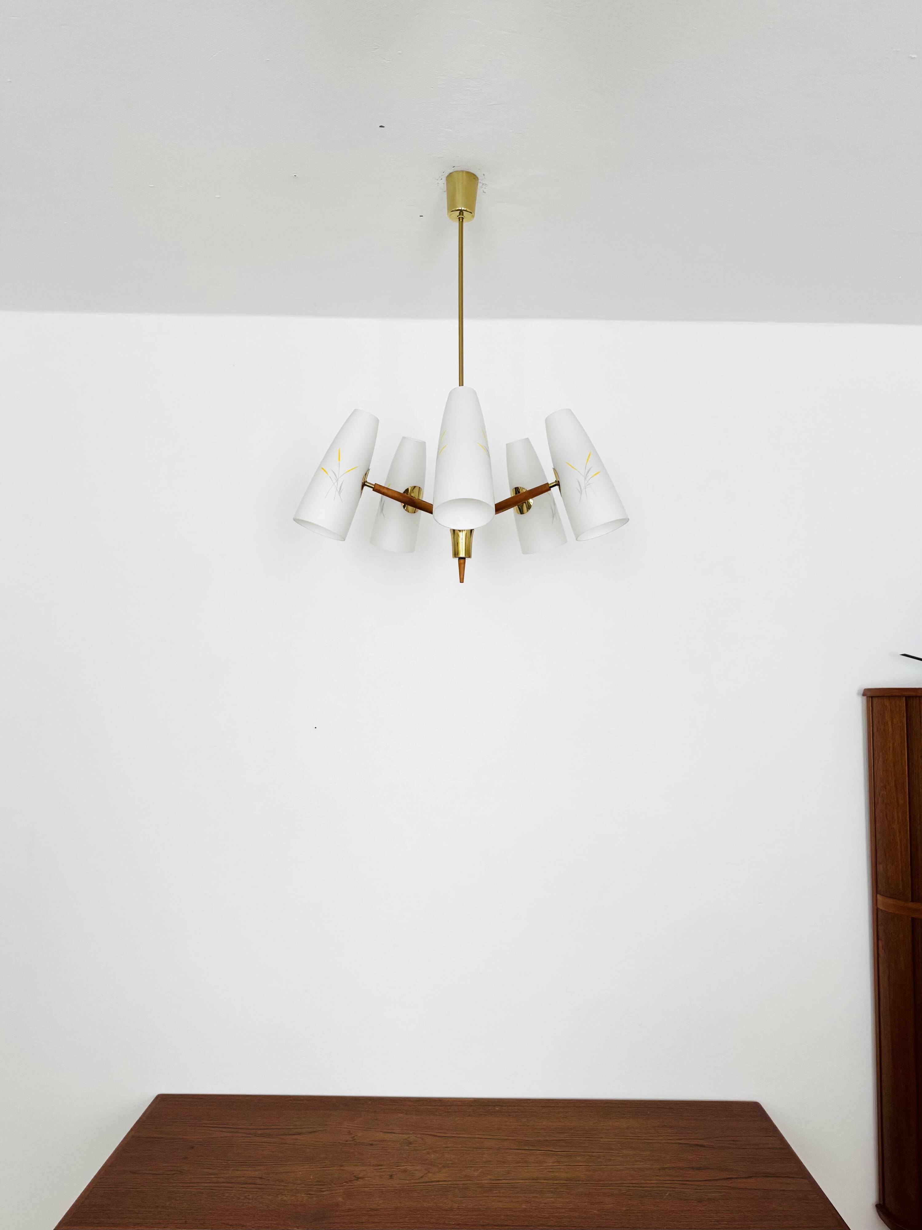 Austrian Brass Chandelier by Rupert Nikoll