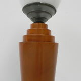 ART DECO TABLE LAMP, DESK LAMP WITH GLASS SHADE