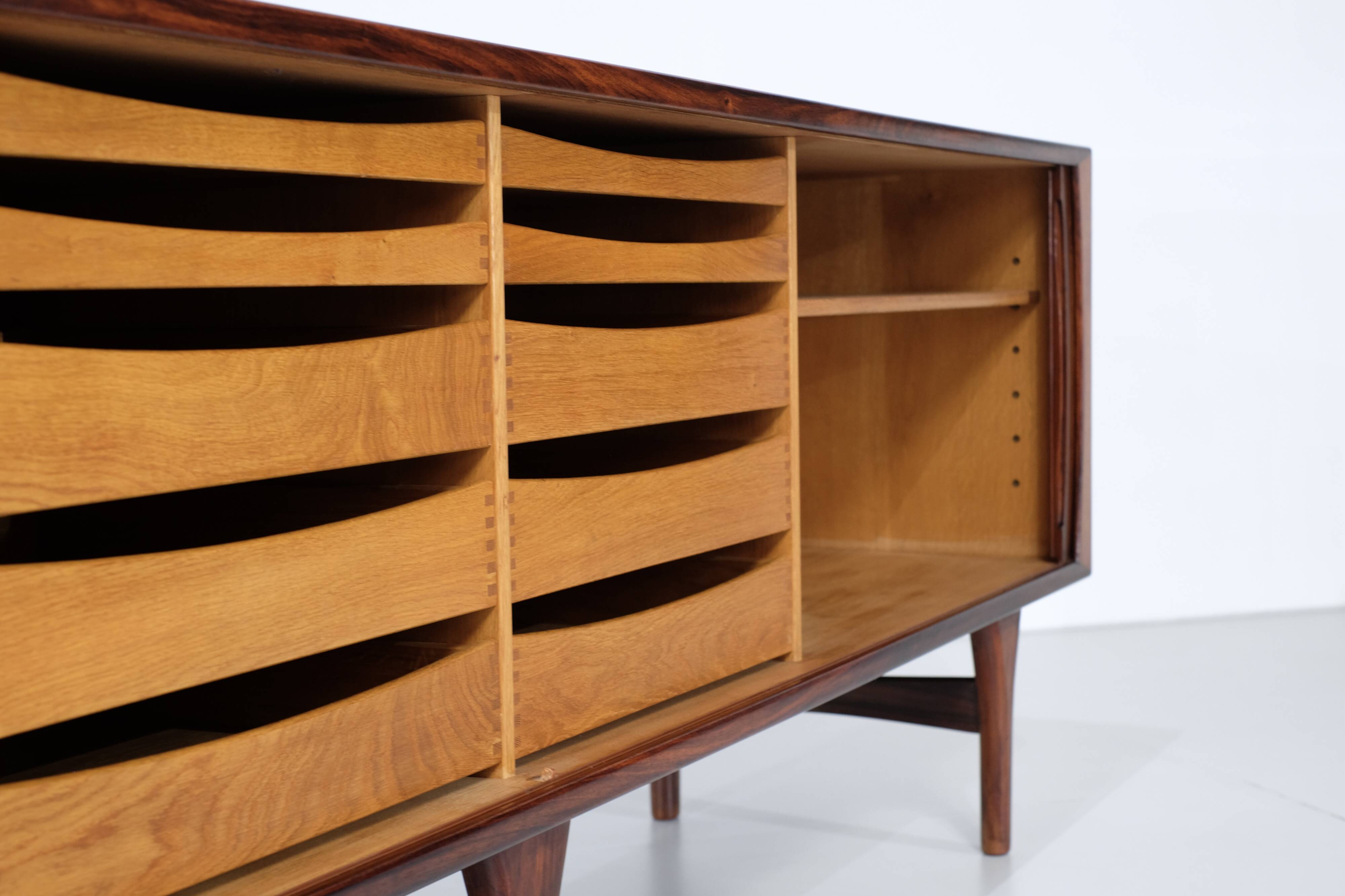 Enfilade designed by Henning Kjaernulf for Bruno Hansen, Denmark 1960s.