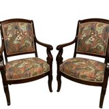 Quatre fauteuils en acajou d’époque XIXeme