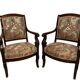 Four 19th century mahogany armchairs