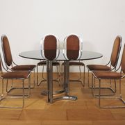 Dining room table and 6 chairs by Alessandro Alpizzi, 1970s, Set of 7