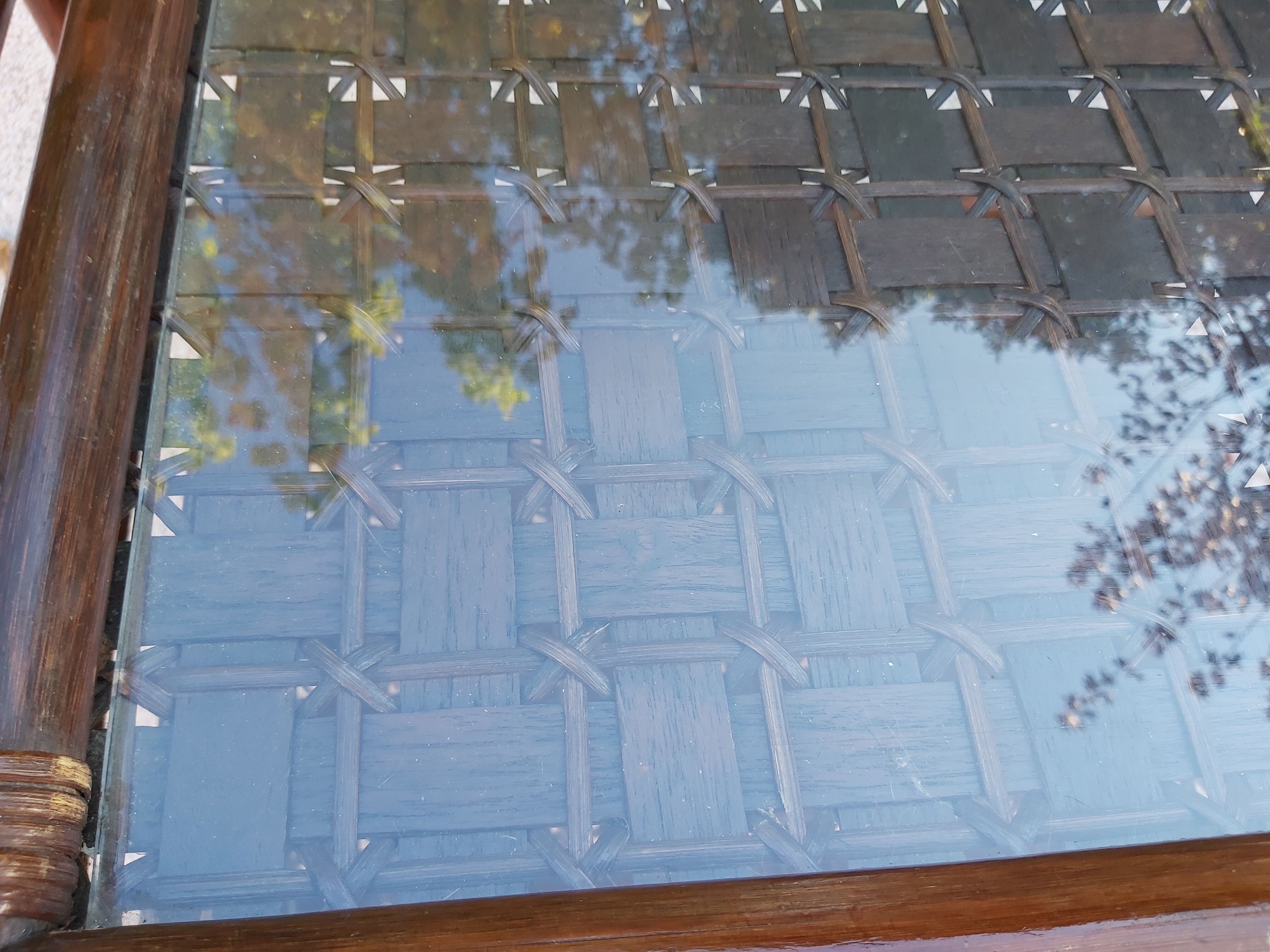 Rolling service in rattan and bamboo