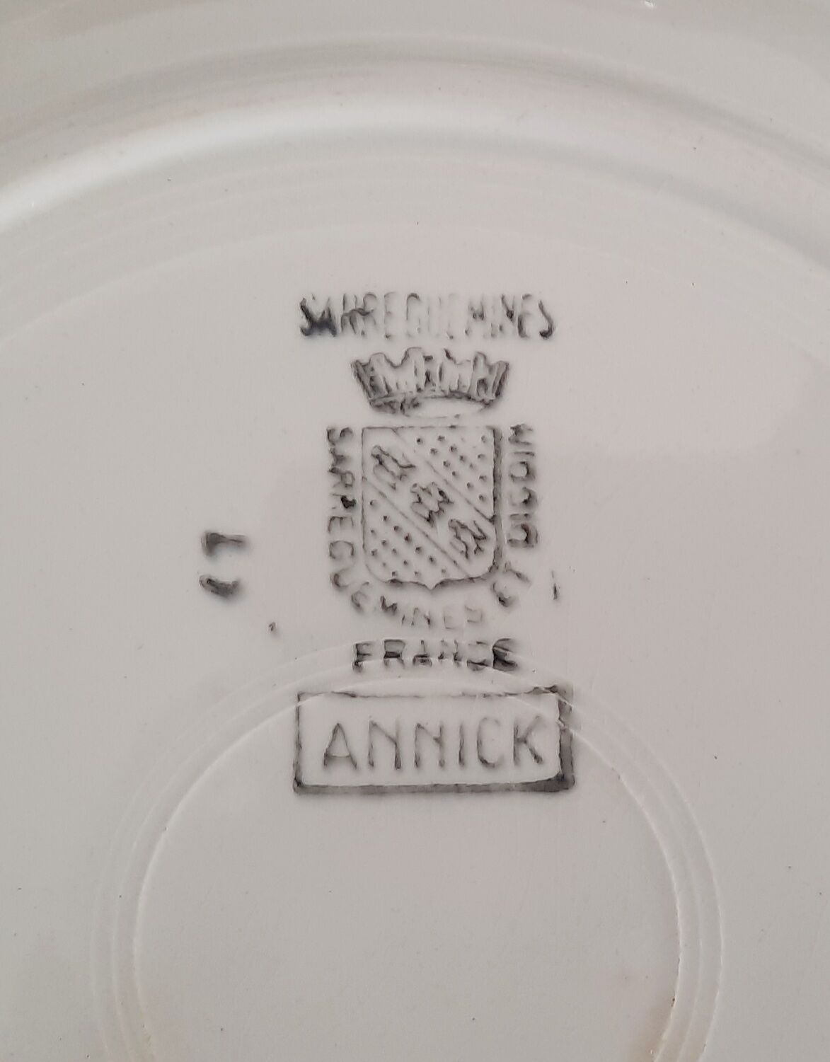 6 plates old earthenware Digoin Sarreguemines model annick vintage