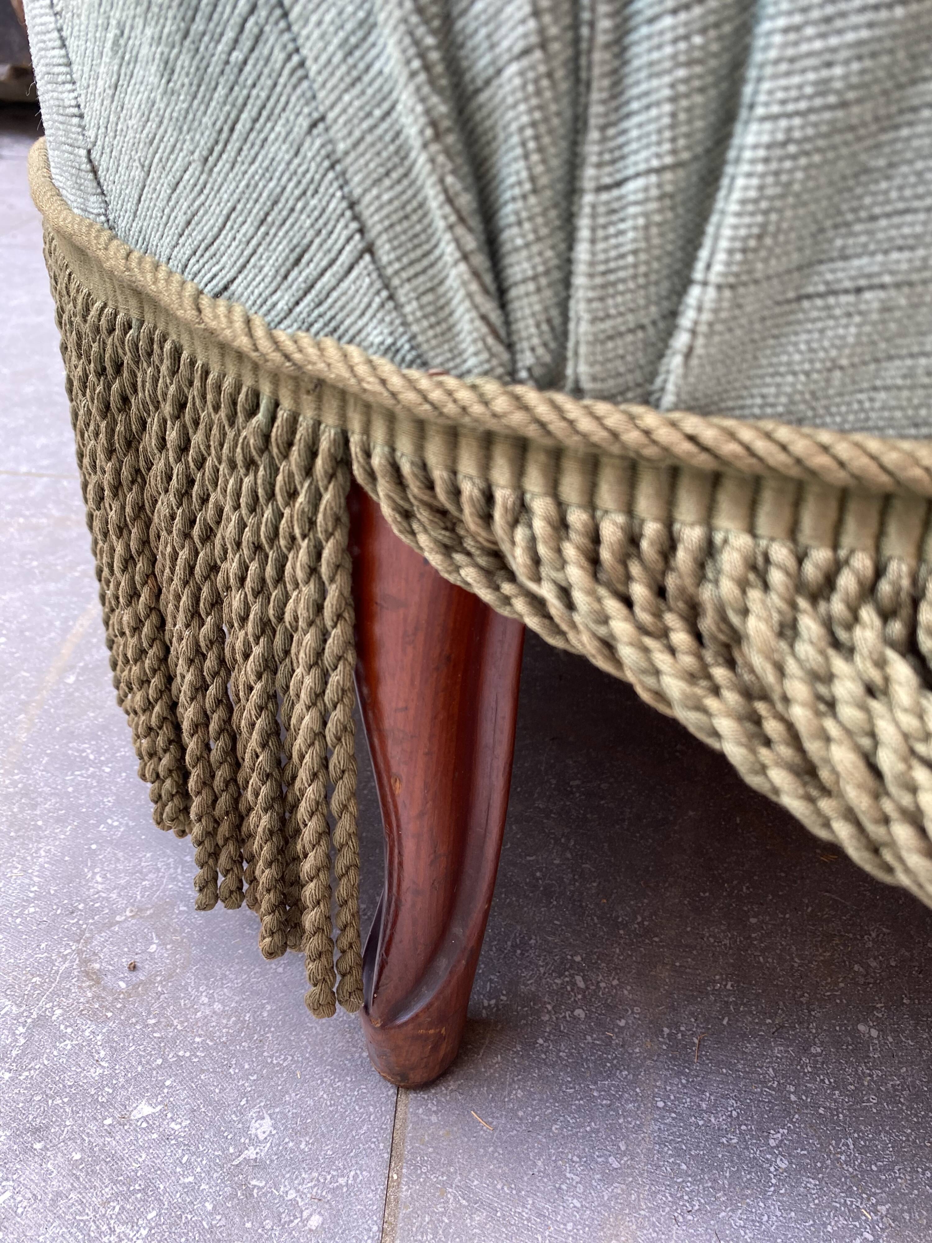 Water green velvet toad sofa