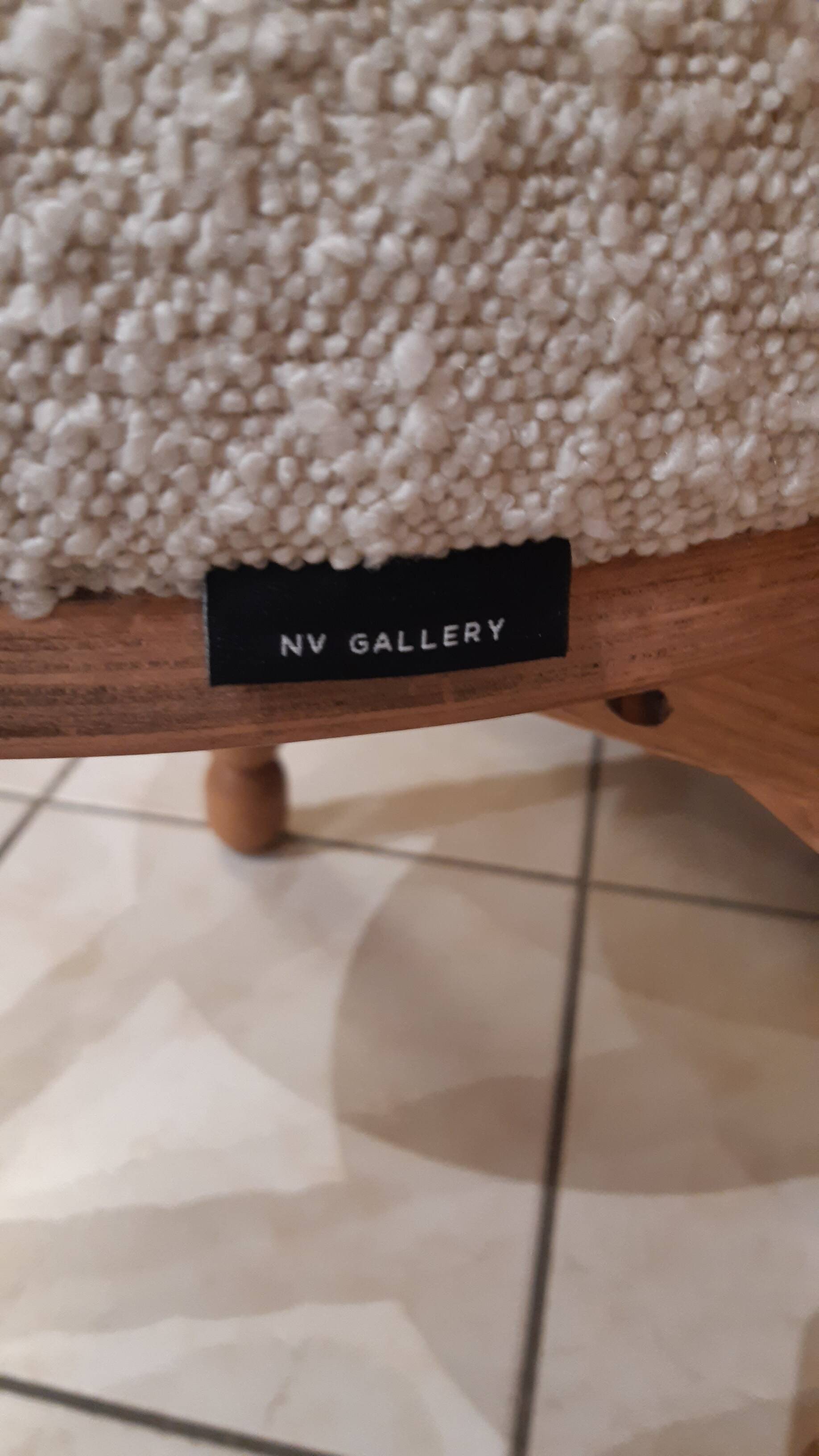 Beige boucle chair and oak wood NV GALLERY