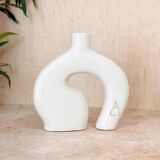 Artisanal Atlas vase varnished