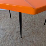 Orange fiberglass table from the 70s space age