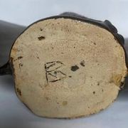 Free-form glazed ceramic vase from the 1960s