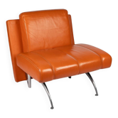 A unique armchair made of genuine leather and designed by the luxury Italian brand Moroso.