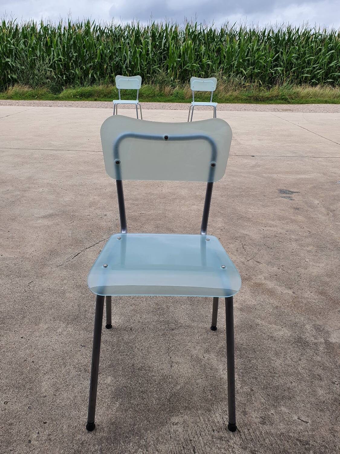 Set 3 Chip chair (GLAS) -Tim Power vintage design 1990s vintage
