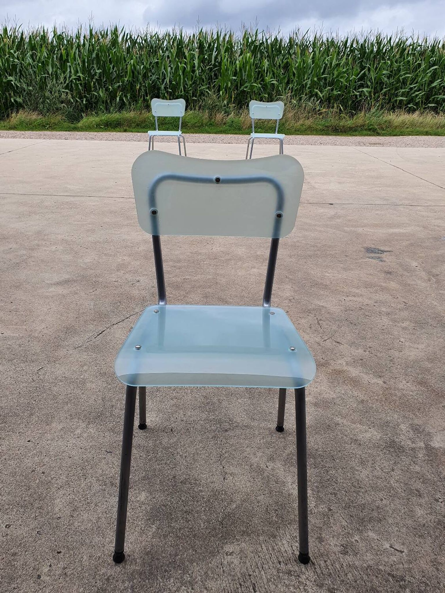 Set 3 Chip chair (GLAS) -Tim Power vintage design 1990s vintage