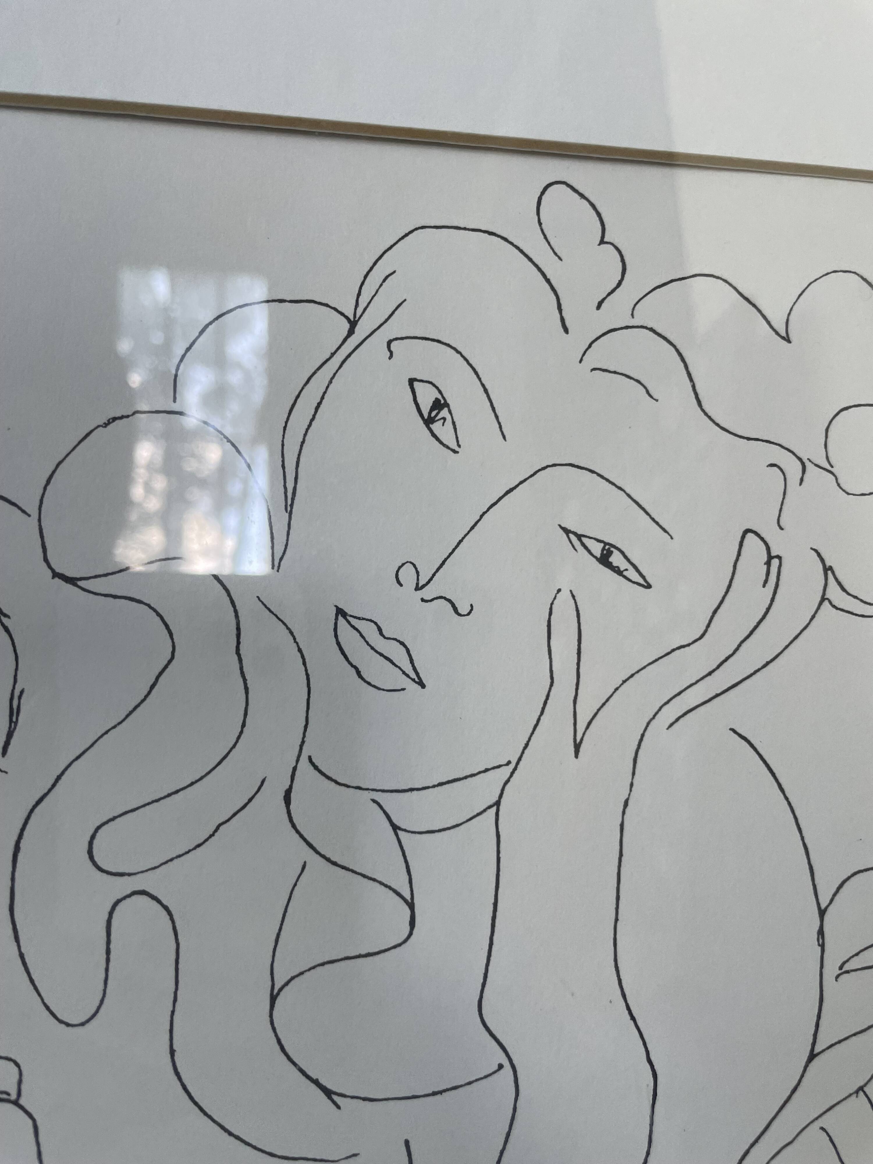 Henri Matisse vellum screenprint framed by King McGraw