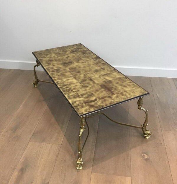 Table basse en laiton Maison Jansen