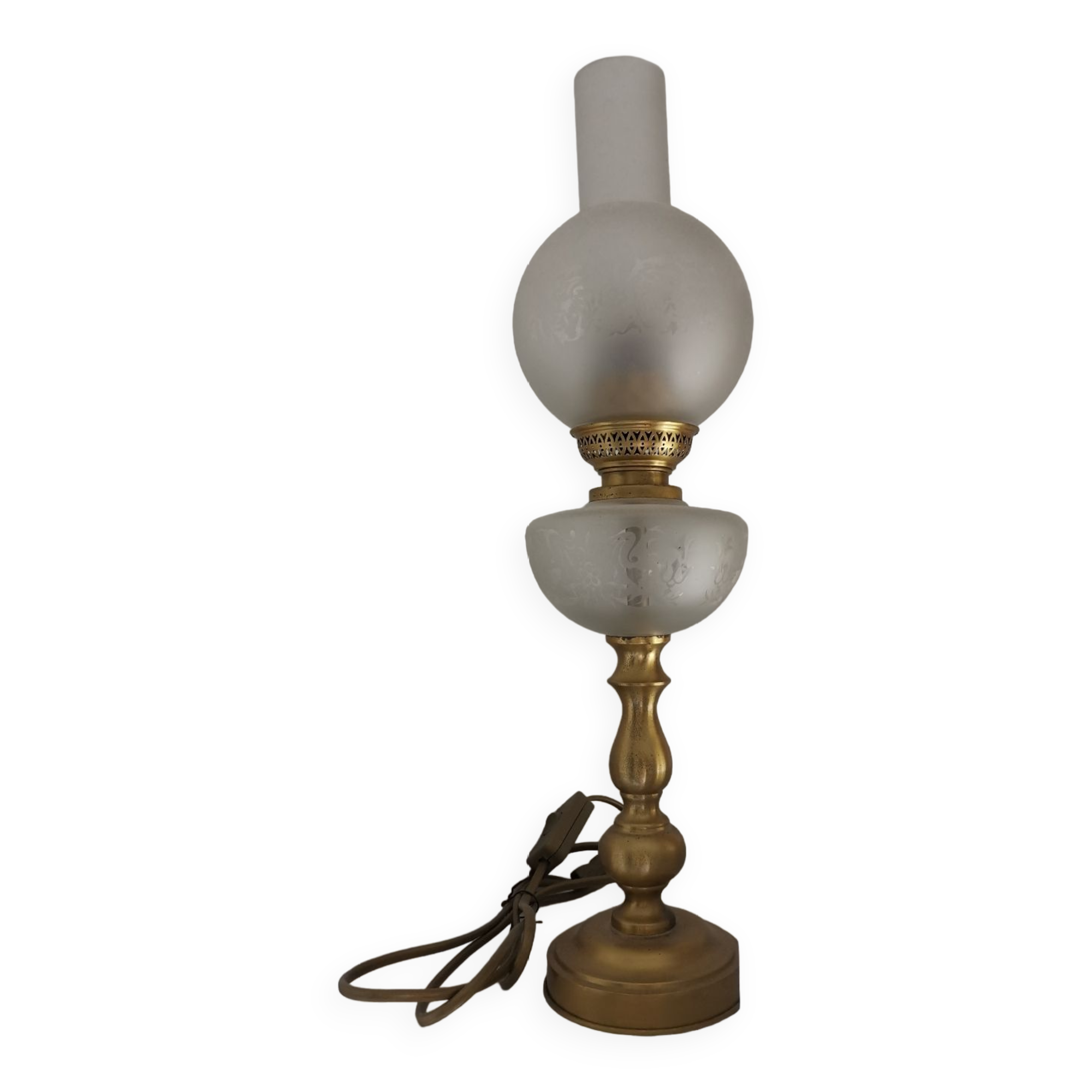 Electrified kerosene lamp