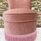 Fauteuil crapaud, chauffeuse en velours vintage