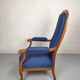 Armchair voltaire blue fabric