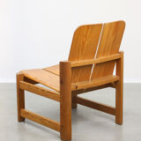 Vintage scandinavian pine lounge chair