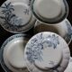 6 Terre de Fer blue Marcel Alésia Exotic Longchamp plates