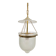 Vintage Brass and Mounted Glass Hundi Lantern Bell Lamp, 1950s
