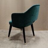 Art-deco velvet blue green chairs astor type
