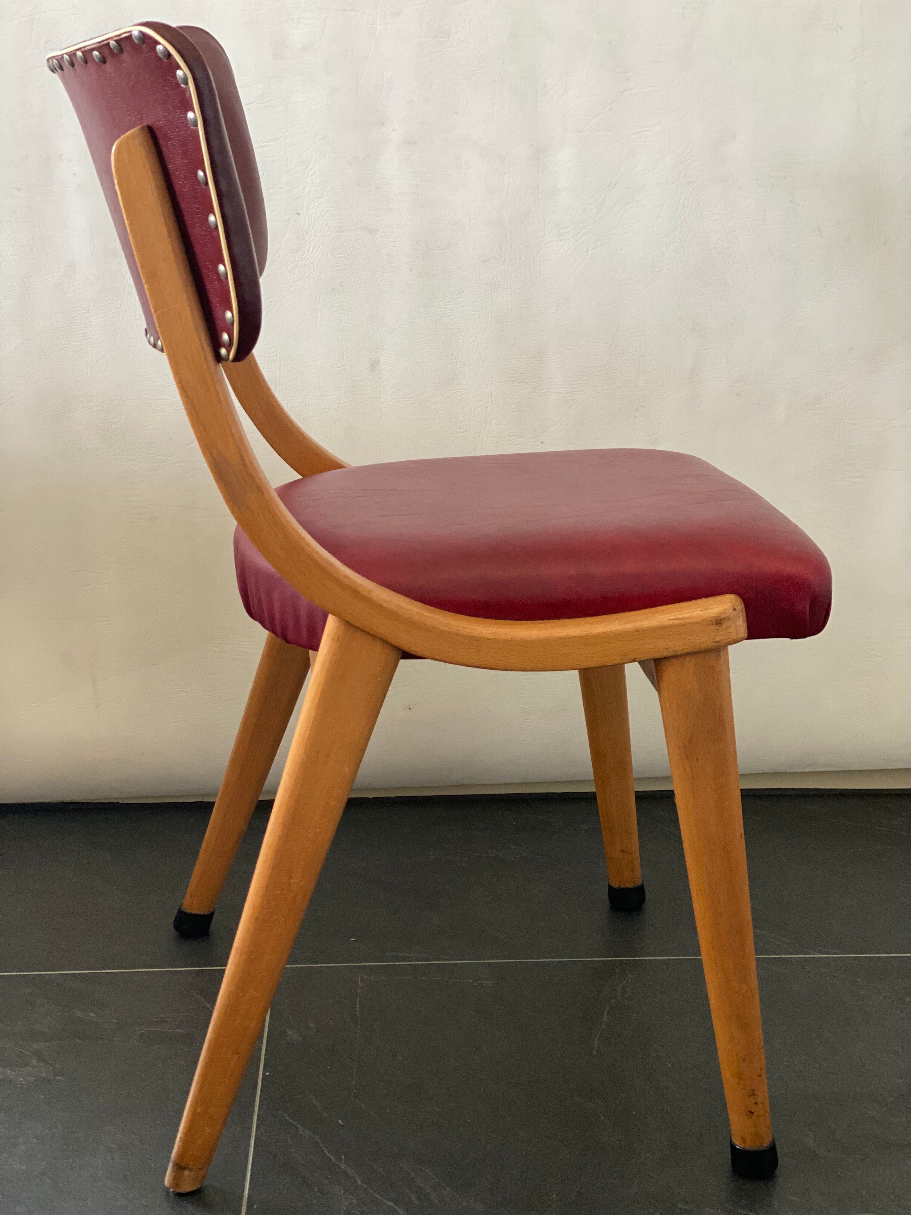 Bruynzeel Pine Wood Desk and Vintage Chair
