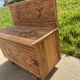 Rattan marquetry chest from the 60s