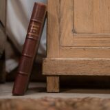 Antique oak bedside table