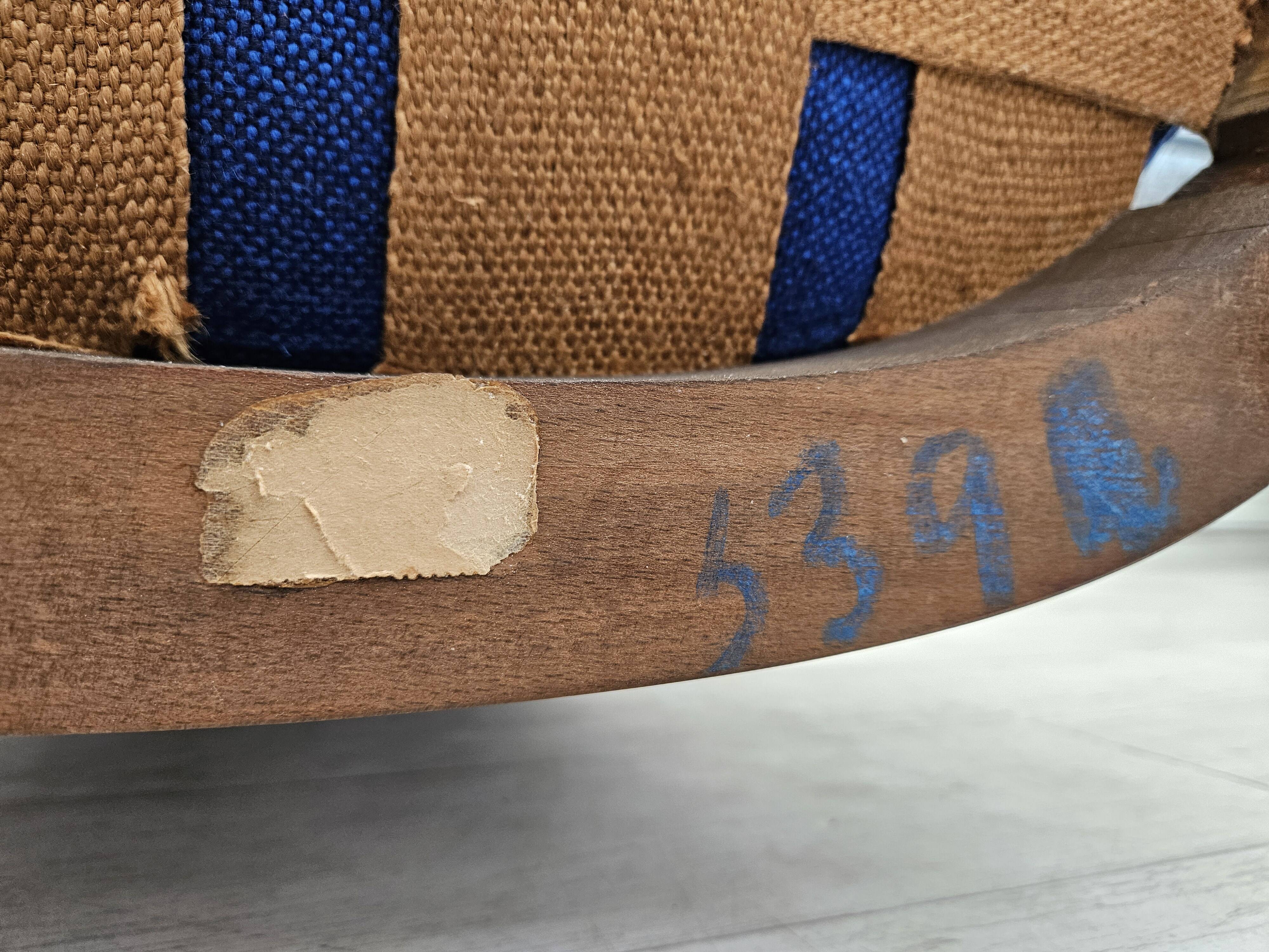 1960s, Danish easy armchair by Fritz Hansen, wool fabric, beech wood.