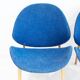Paire de fauteuils en chêne Hans Olsen Model No 134 avec tapisserie en tissu bleu