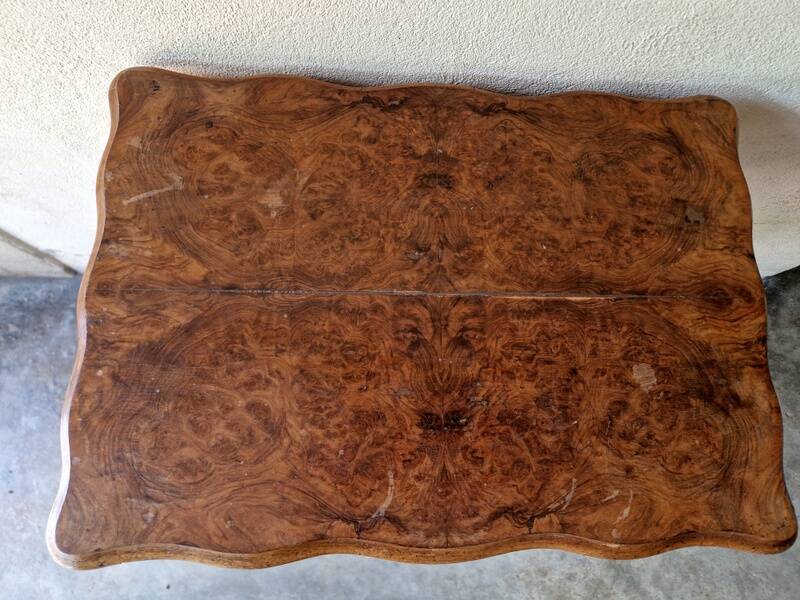 Work table in burl and burl veneer - Louis Philippe period, circa 1840