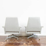 Paire de fauteuils pivotants de Up Zavody, Tchécoslovaquie, années 1970