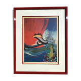 Lithograph Georges Mathieu signed and numbered framed