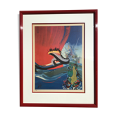 Lithograph Georges Mathieu signed and numbered framed