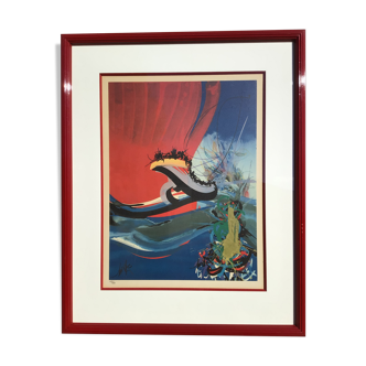Lithograph Georges Mathieu signed and numbered framed