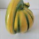 Jug melon in yellow and green majolica