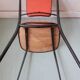 Pair of vintage chairs metal black skai red