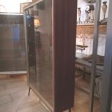 Pair of mahogany veneer showcases