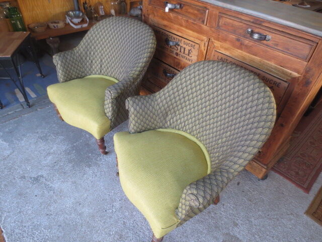 Paire de fauteuils style Napoléon III revisité