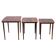 Mid-century Danish nesting tables in solid wood and veneer, 1960s