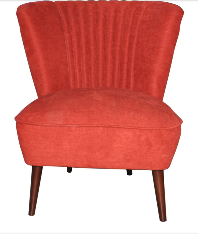 1950s chair red fabric