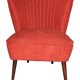 Chaise des années 1950 tissu rouge