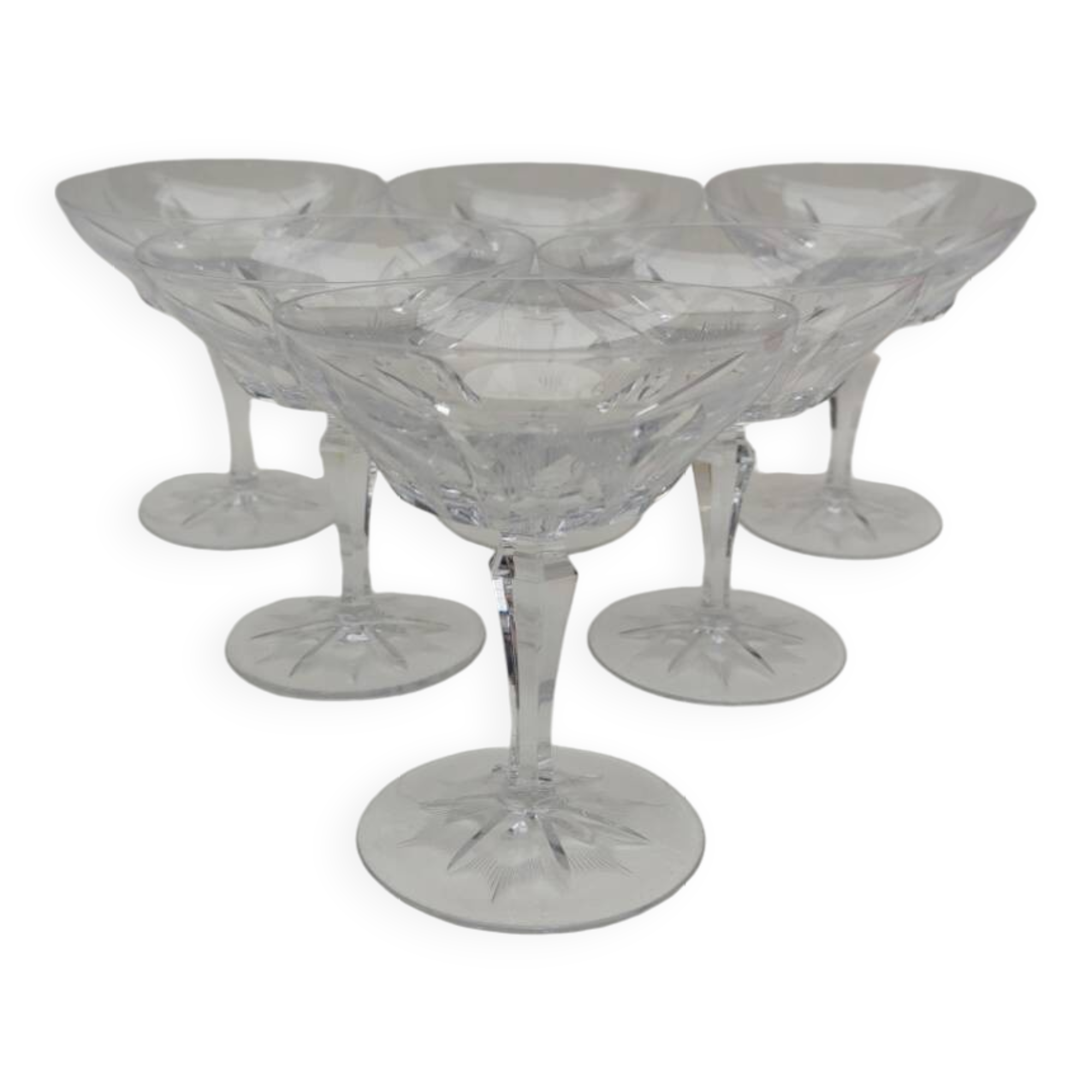 6 Villeroy & Boch crystal champagne glasses, Parzival model