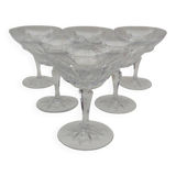 6 Villeroy & Boch crystal champagne glasses, Parzival model