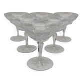 6 coupes à champagne en cristal de Villeroy et boch, modèle Parzival