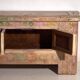 Polychrome carved antique buffet in pine – Xinjiang, circa 1900